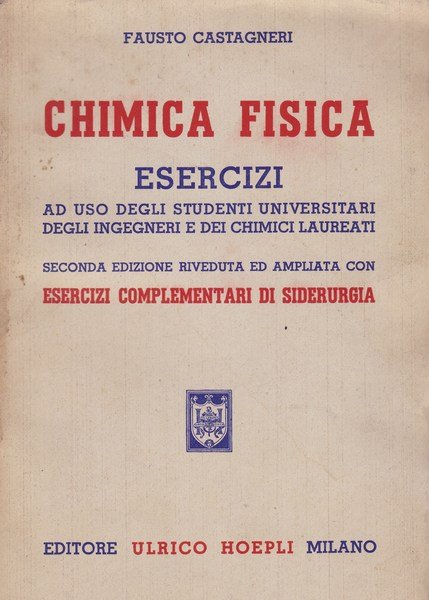 Chimica fisica. Esercizi.