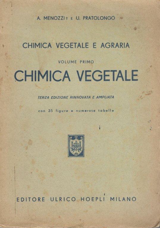 Chimica vegetale e agraria: volume primo Chimica vegetale