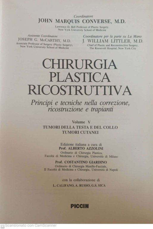 Chirurgia plastica ricostruttiva Principi e tecniche nella correzione ricostruzione e …