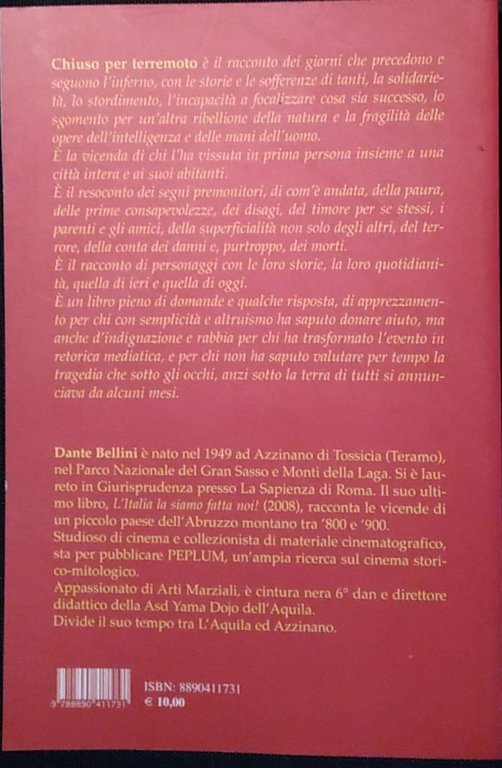 Chiuso per terremoto. L'Aquila, 6 aprile 2009 - ore 3:32 …