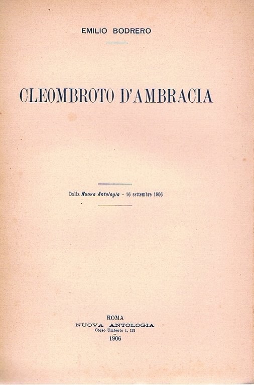 Cleombroto d'Ambracia