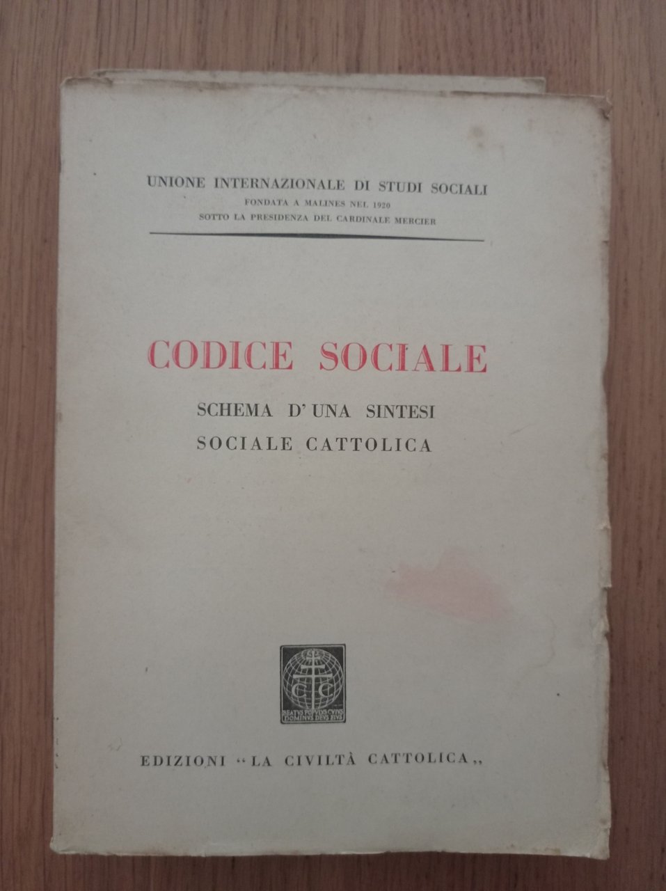 Codice sociale schema d'una sintesi sociale cattolica | Immagine principale
