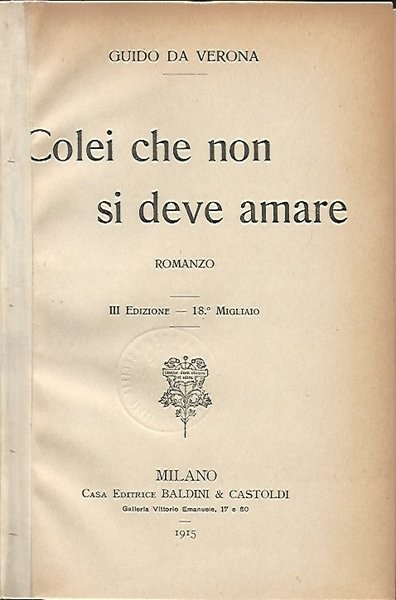 COLEI CHE NON SI DEVE AMARE | Immagine Gallery 2