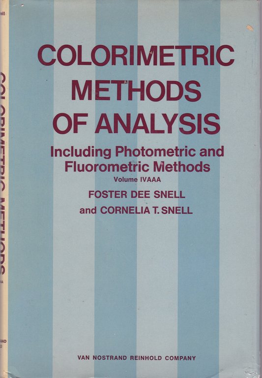 Colorimetric Methods of Analysis. IV AAA | Immagine Gallery 2