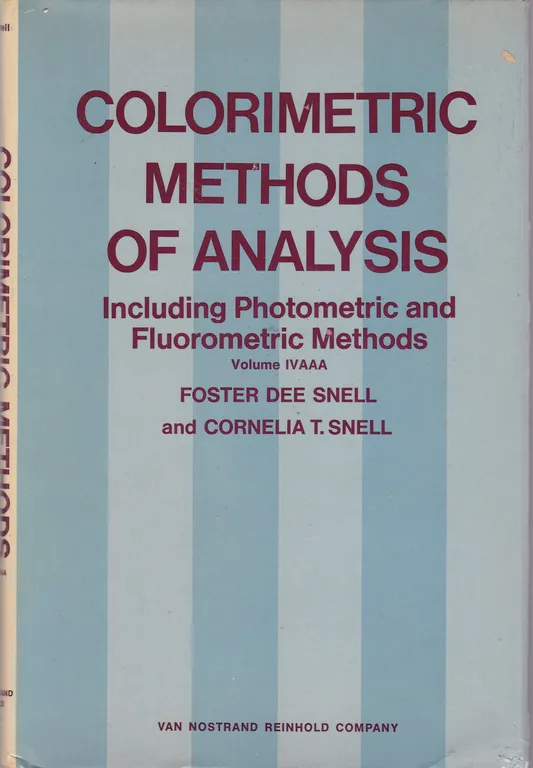 Colorimetric Methods of Analysis. IV AAA | Immagine Gallery 2