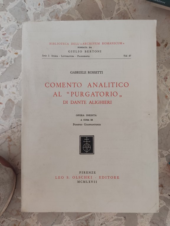 Commento analitico al ''purgatorio'' di Dante Alighieri
