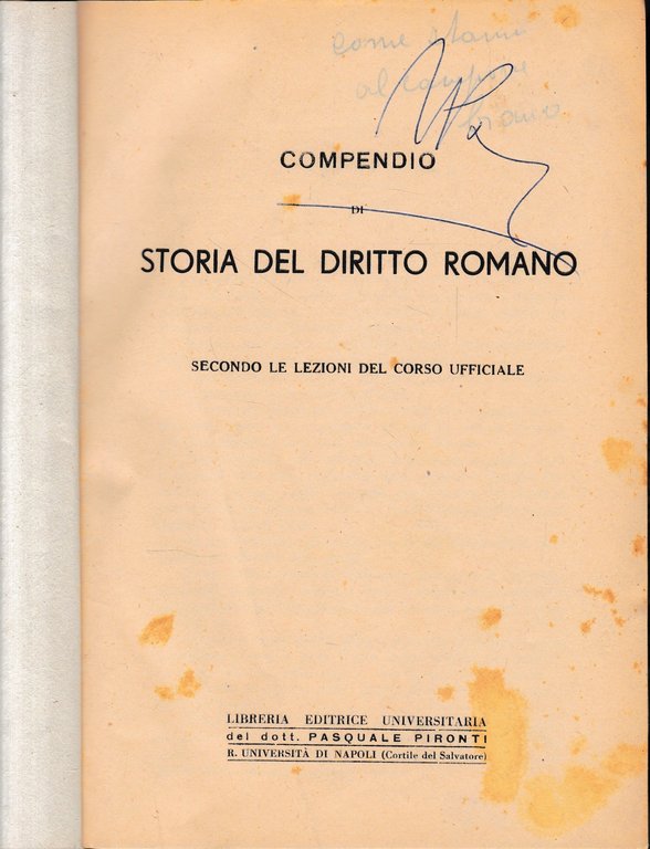 Compendio di Storia del Diritto Romano. Appunti di Istituzioni di …