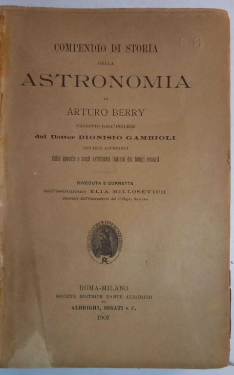 Compendio di storia della astronomia