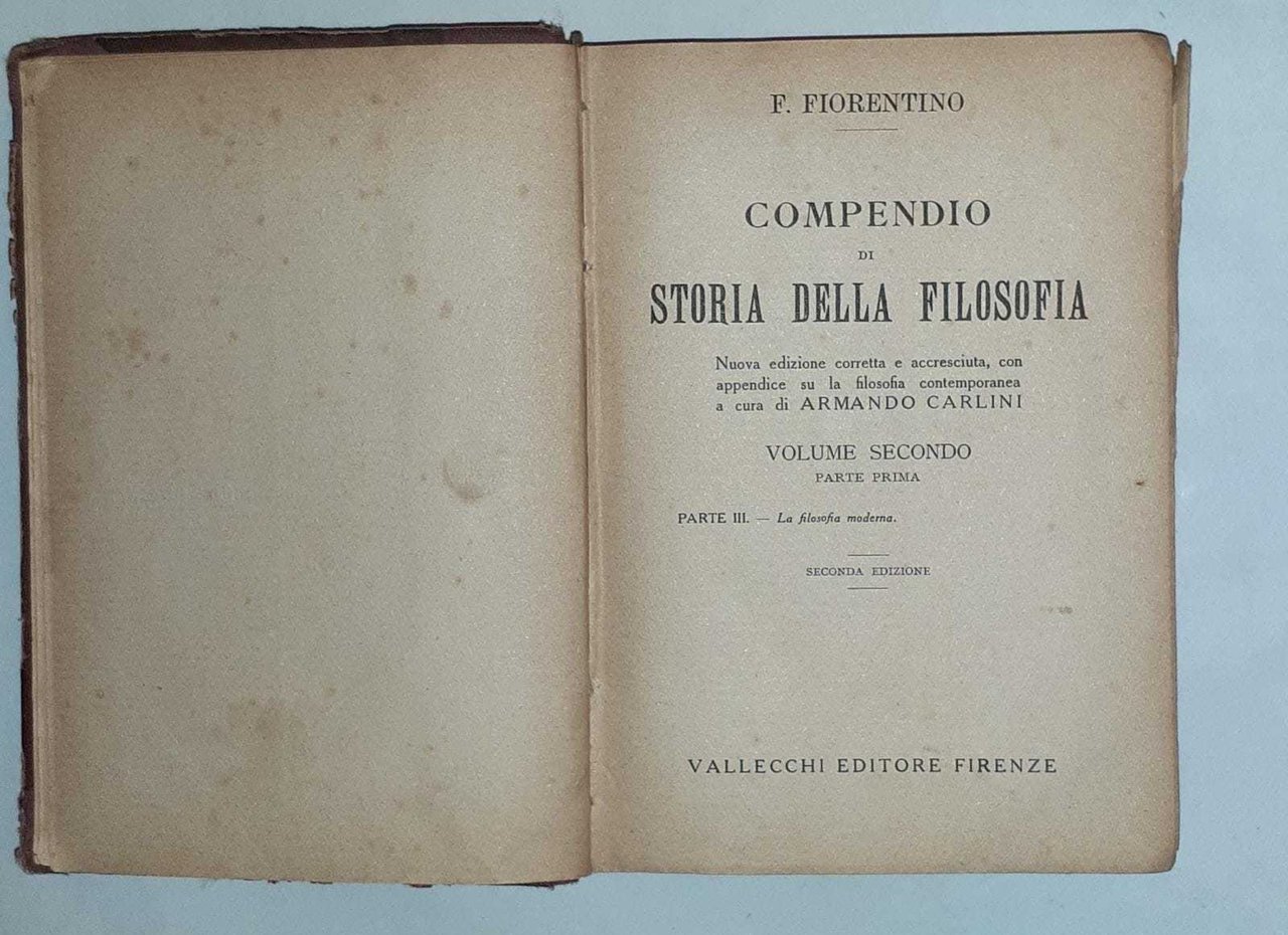 Compendio di storia della filosofia. Volume secondo