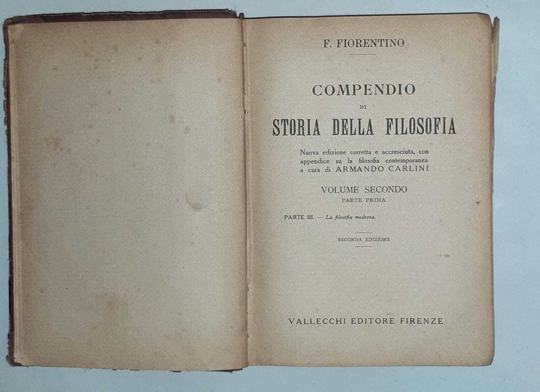 Compendio di storia della filosofia. Volume secondo
