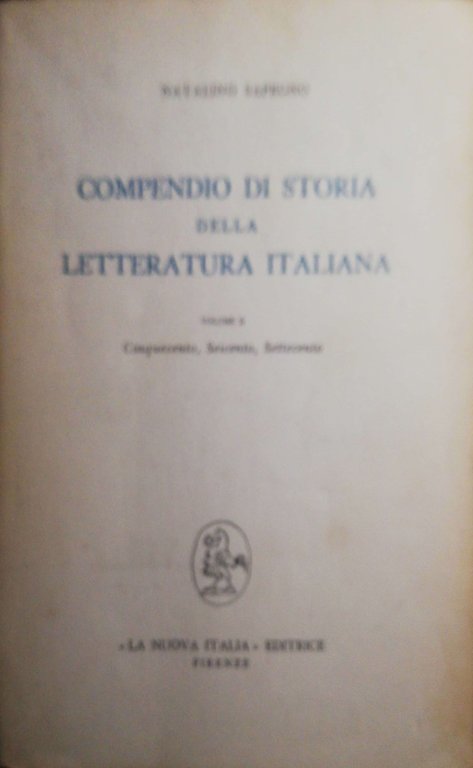 Compendio di storia della letteratura italiana | Immagine Gallery 2