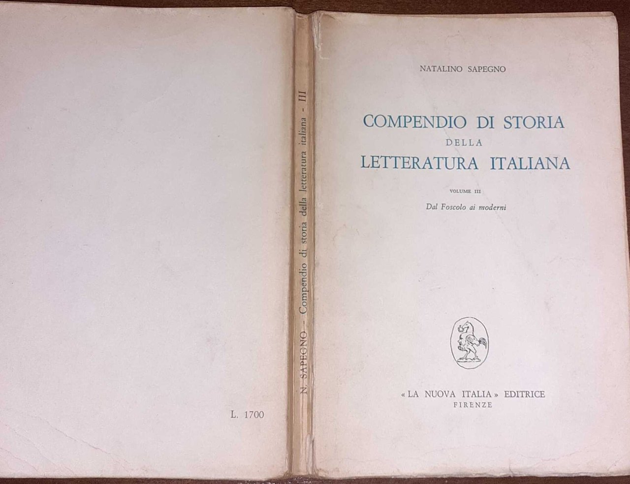 Compendio di storia della letteratura italiana. Volume III