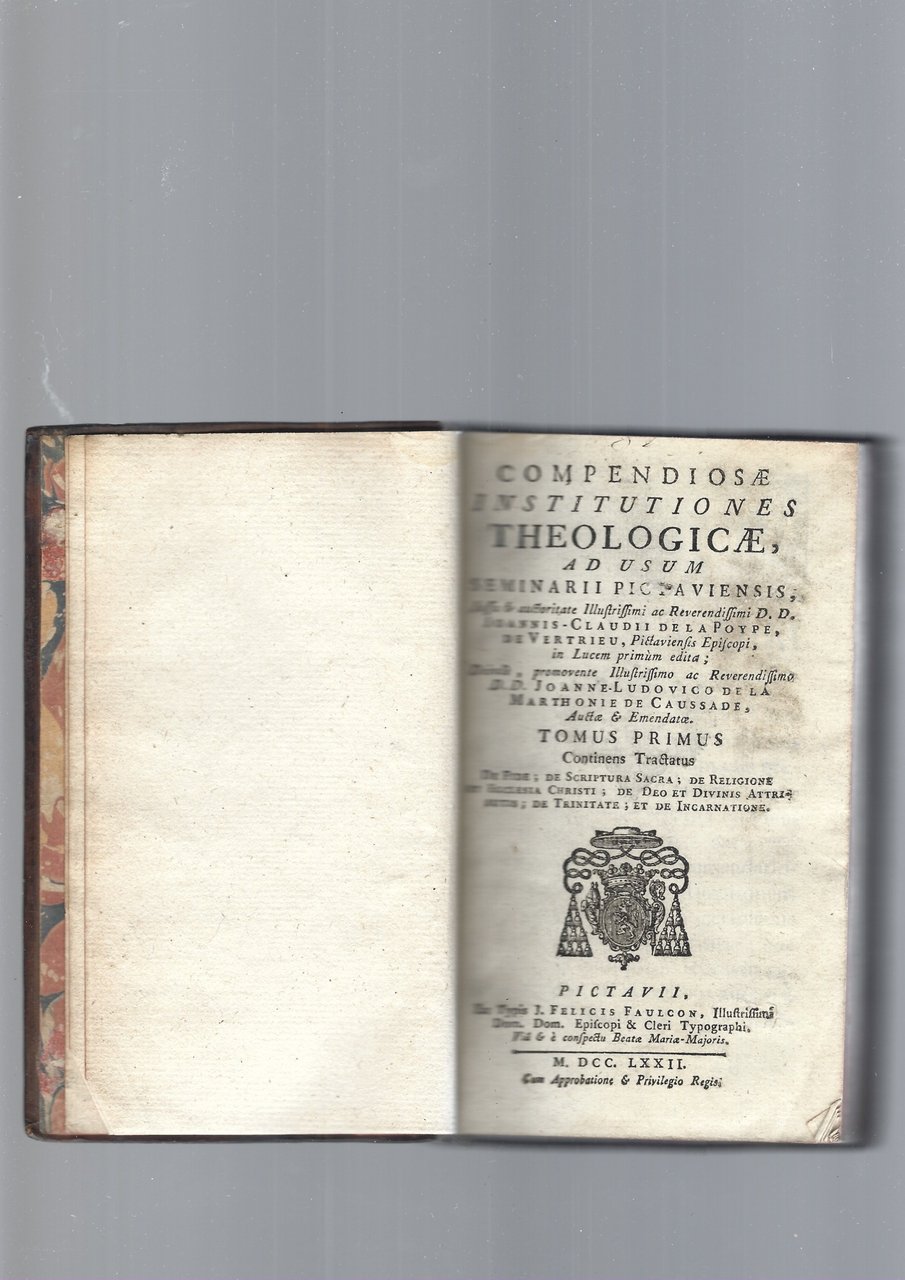COMPENDIOSAE INSTITUTIONES THEOLOGICAE, TOMO 1