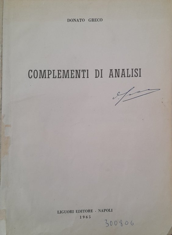 Complementi di analisi