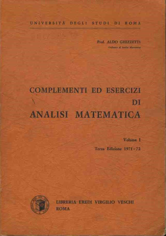 Complementi ed esercizi di analisi matematica. Volume 1. Terza edizione …