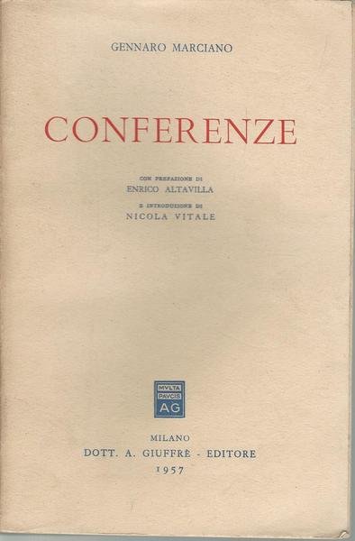 CONFERENZE: la poesia, la scienza, il diritto, la patria.
