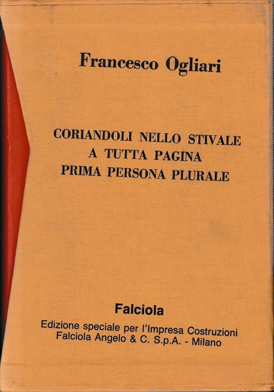 Coriandoli nello stivale. A tutta pagina. Prima persona plurale. Tre …