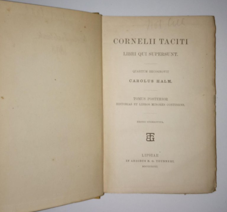 Cornelii Taciti tomus posterior