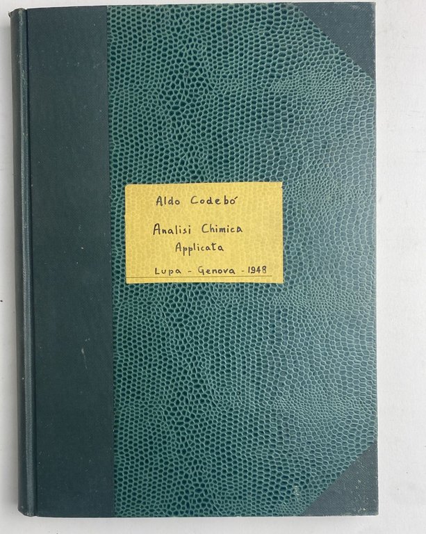 Corso di analisi. Chimica applicata (Vol. 1)