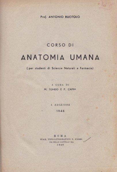 Corso di anatomia umana