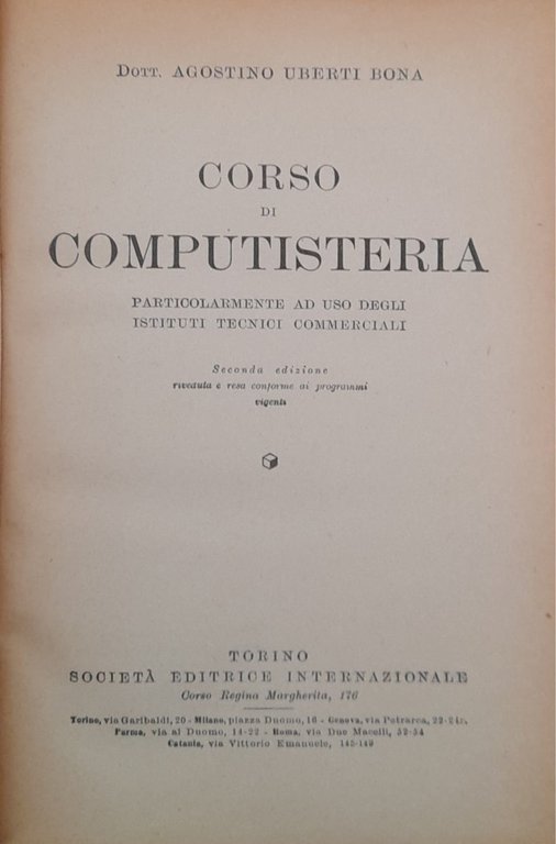 Corso di computisteria
