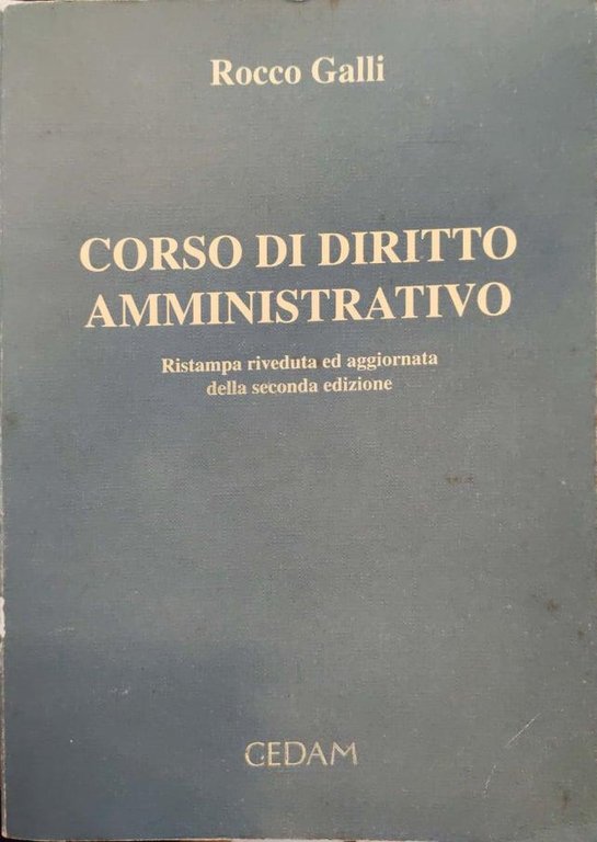 Corso di diritto amministrativo