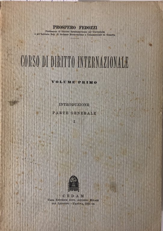 Corso di diritto internazionale. Volume Primo | Immagine Gallery 1