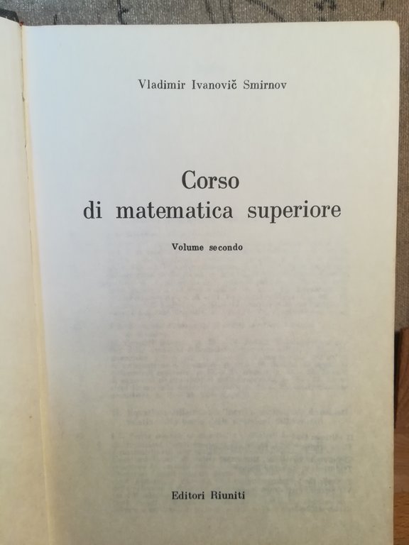 Corso di matematica superiore