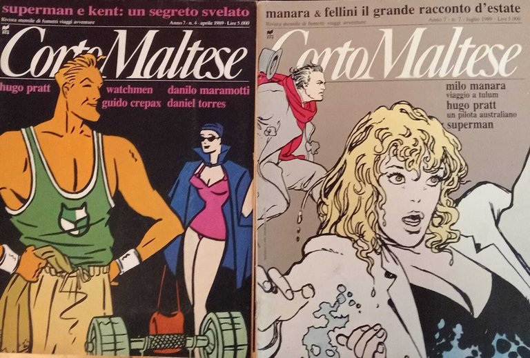 Corto Maltese, albo n. 4 e n. 7.