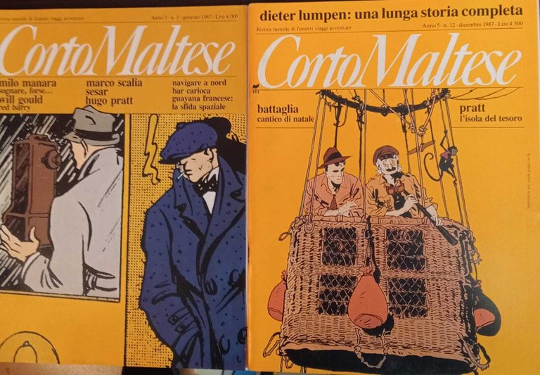Corto Maltese. Serie completa dal n. 1 al n. 12 anno 1987.