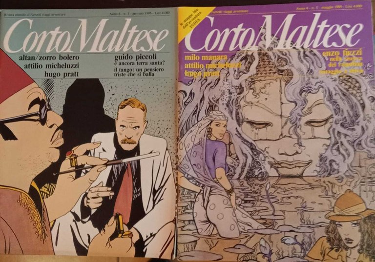 Corto Maltese. Serie dal n. 1 al n. 5 anno 1986.