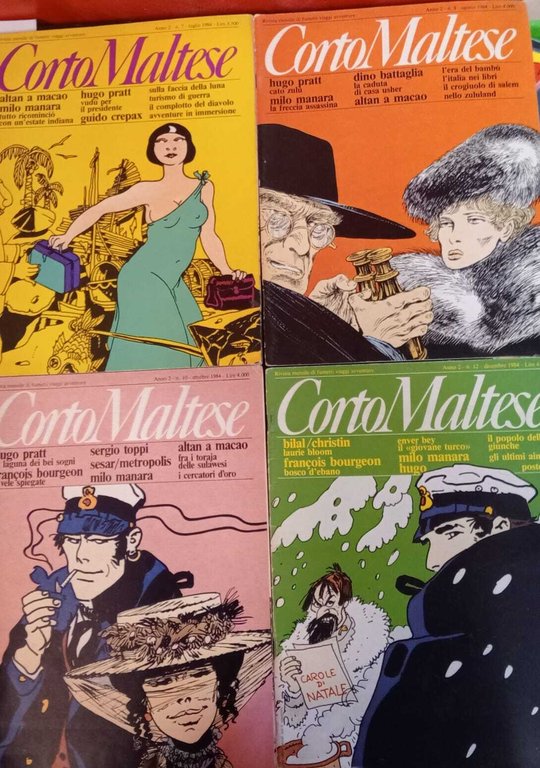 Corto Maltese. Serie n. 7, 8, 10 e 12.