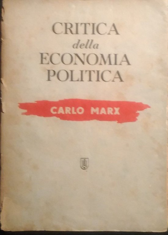 Critica della economia politica