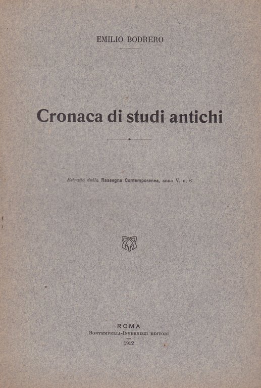 Cronaca di studi antichi | Immagine Gallery 2