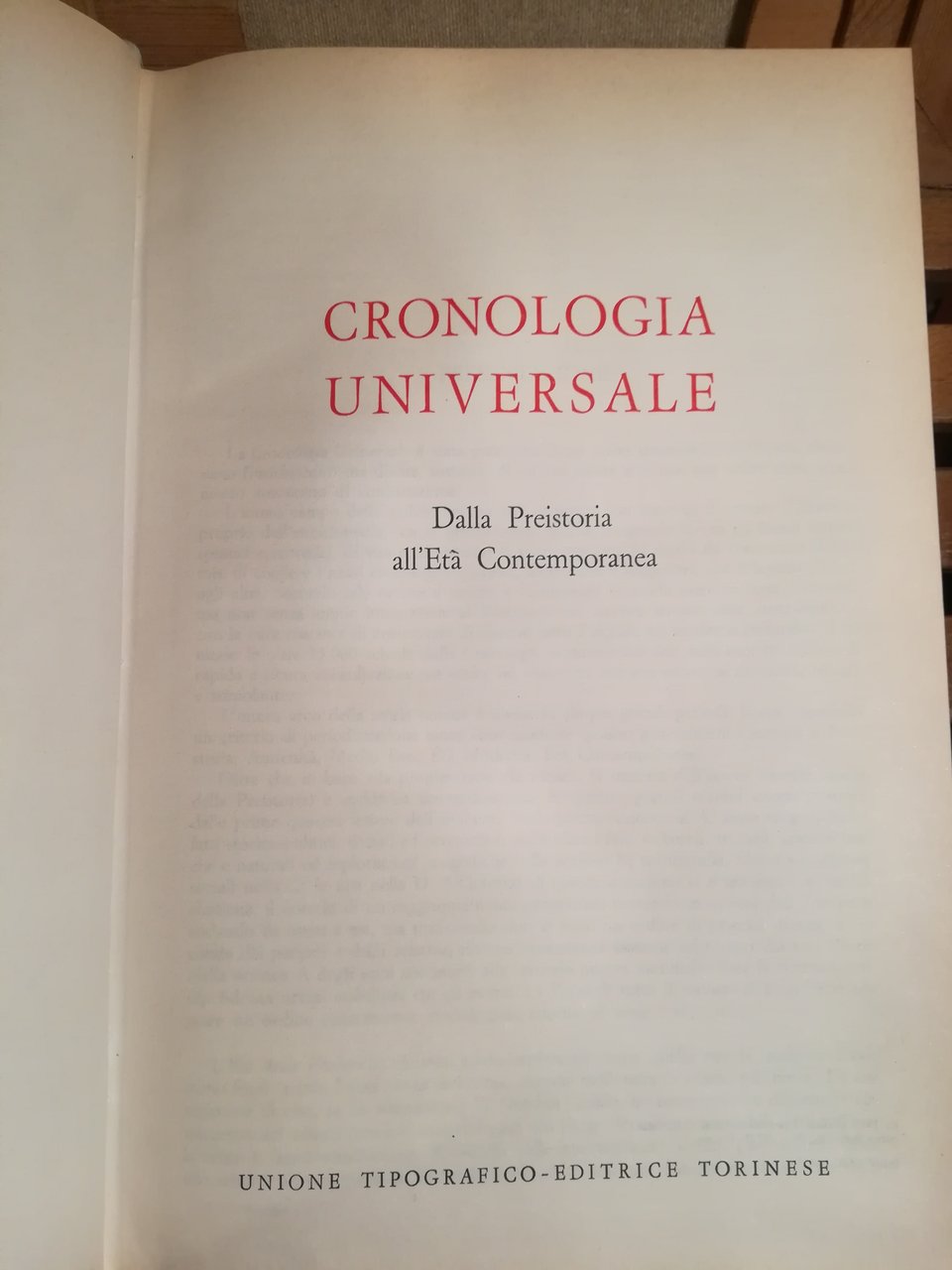 Cronologia universale. Dalla Preistoria all'Età Contemporanea.