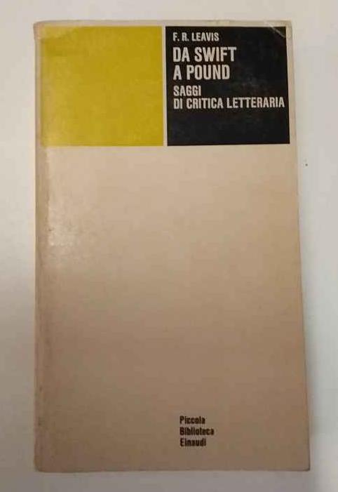 Da Swift a Pound. Saggi di critica letteraria | Immagine principale