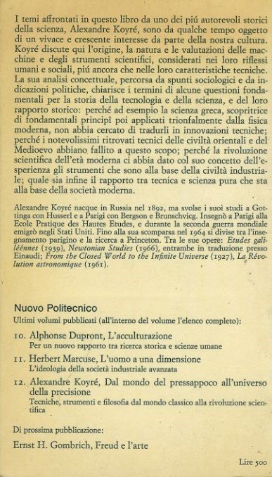 Dal mondo del pressappoco all'universo della precisione