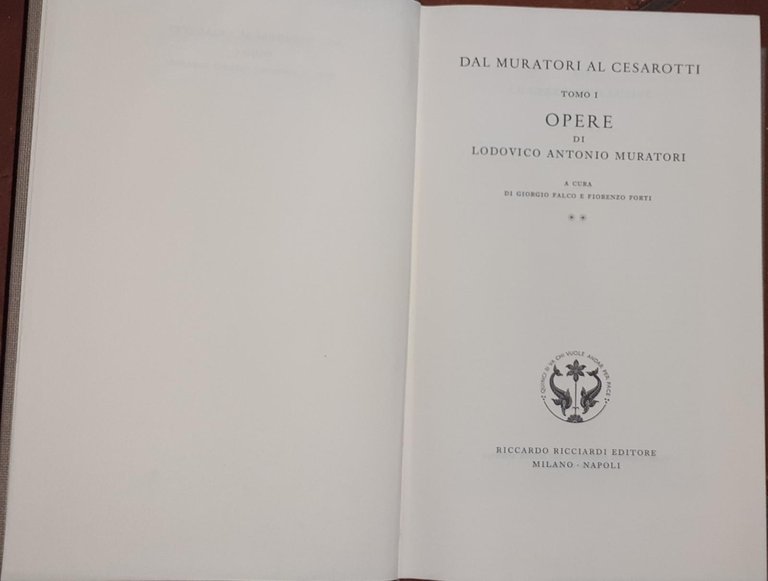 Dal muratori al Cesarotti Tomo I opere di Ludovico Antonio … | Immagine Gallery 2