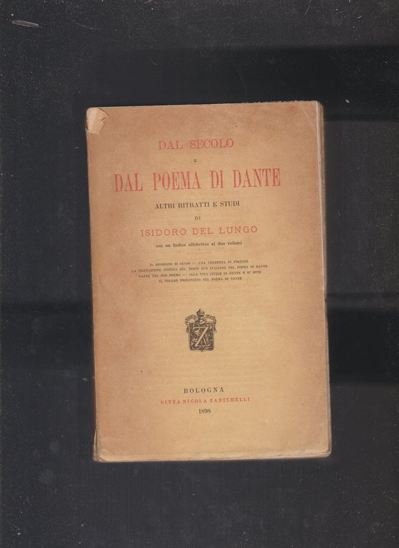 Dal secolo e dal poema di Dante; altri ritratti e …