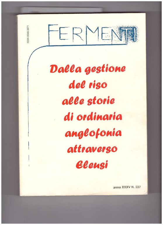 DALLA GESTIONE DEL RISO ALLE STORIE DI ORDINARIA ANGLOFONIA ATTRAVERSO … | Immagine Gallery 2