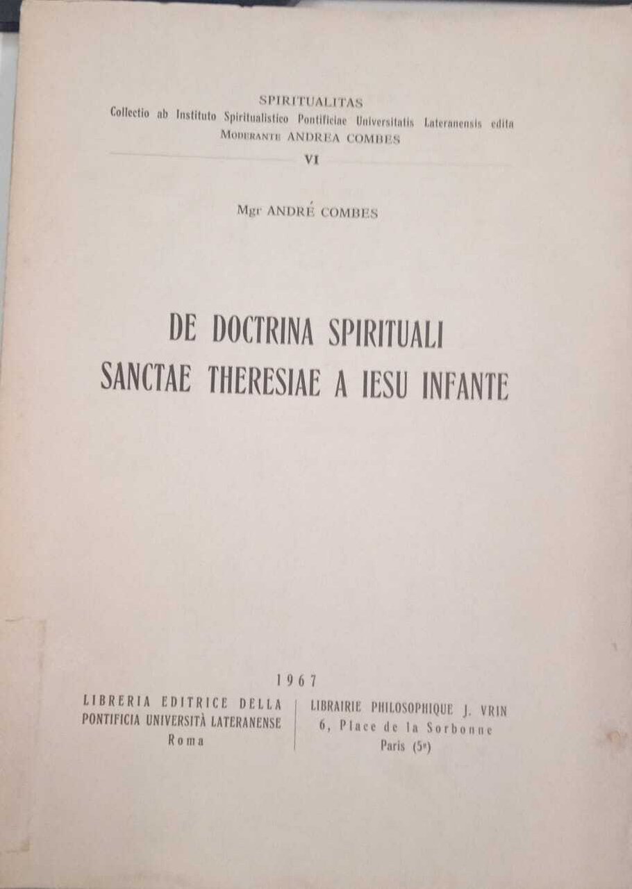 De doctrina spirituali Sanctae Theresiae a Iesu infante | Immagine principale