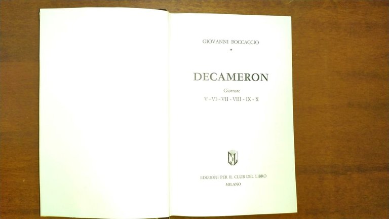 Decameron Vol. II. Giornate V, VI, VII, VIII, IX, X.