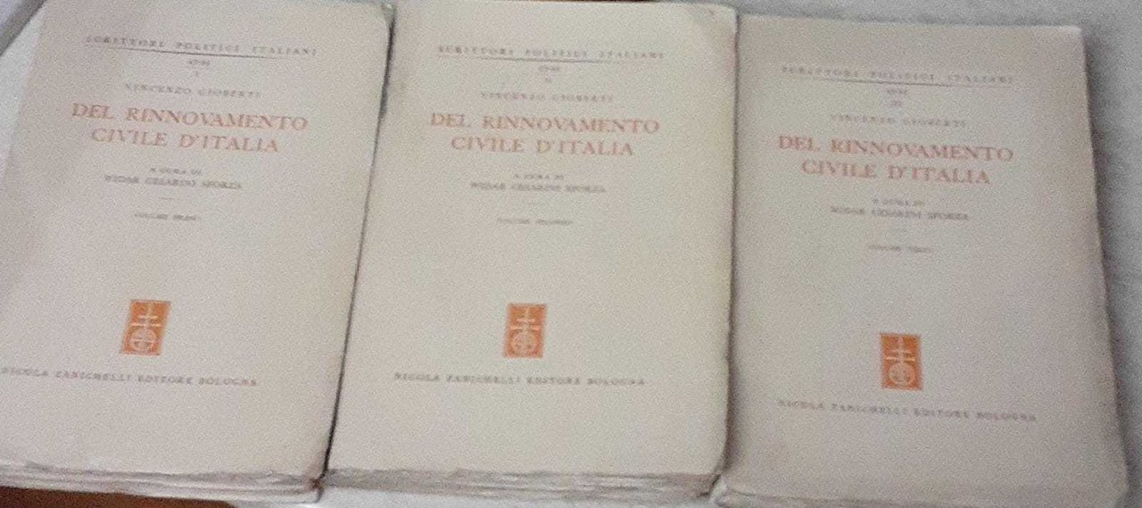 Del rinnovamento civile d'Italia (3 Volumi)