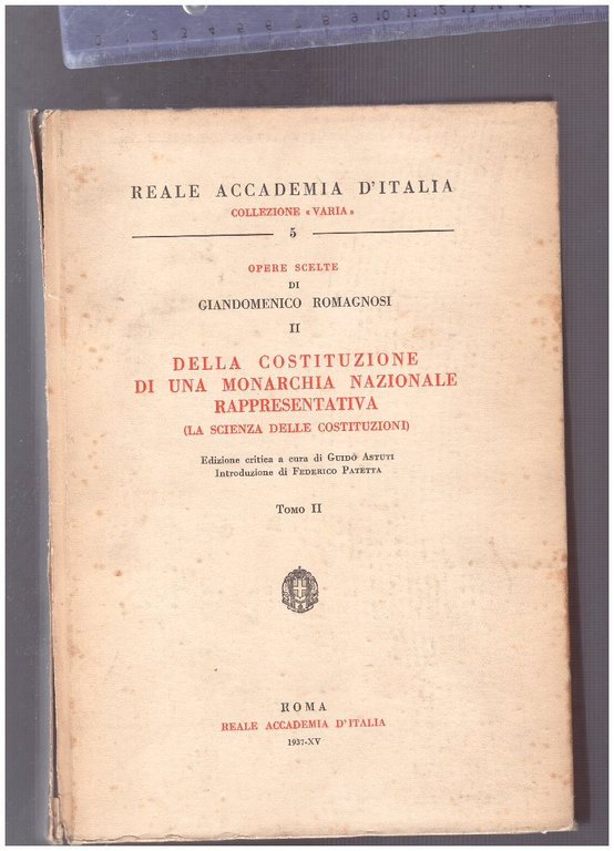 Della Costituzione di una monarchia nazionale rappresentativa (La scienza delle …