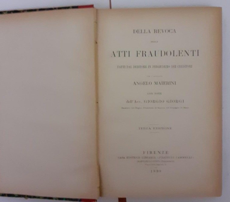 Della revoca degli atti fraudolenti