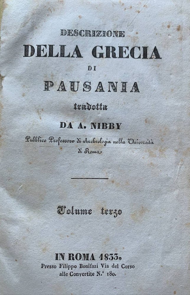 Descrizione della Grecia. Volume terzo