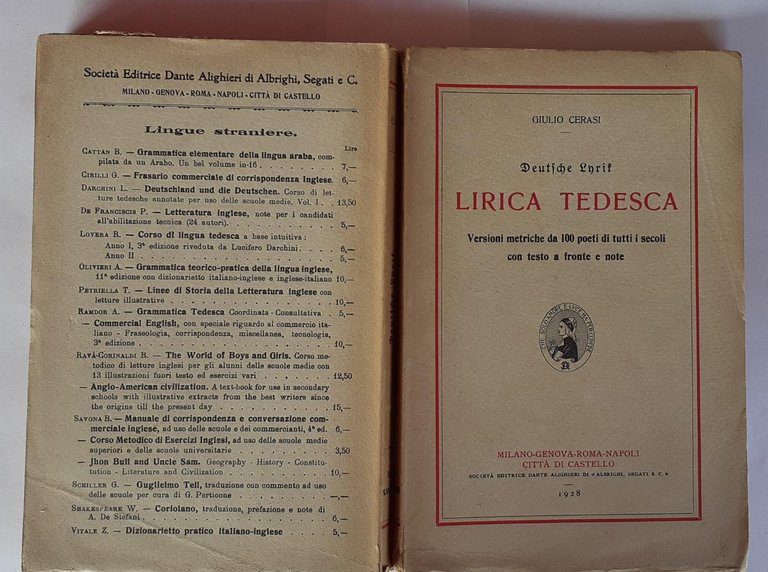 Deutsche Lyrik. Lirica tedesca. Versione metriche da 100 poeti di …