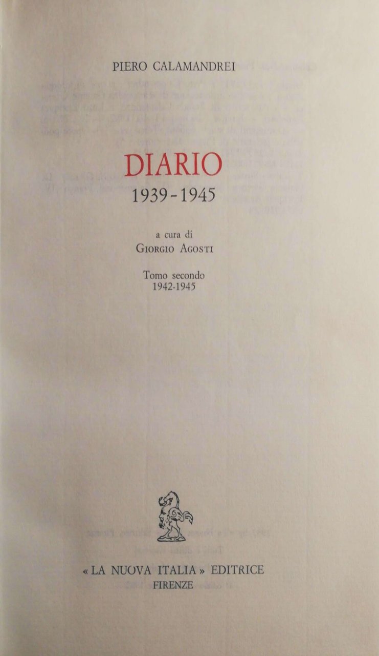 Diario 1939-1945. Tomo I e II