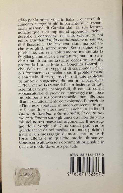 Diario di Conchita di Garabandal