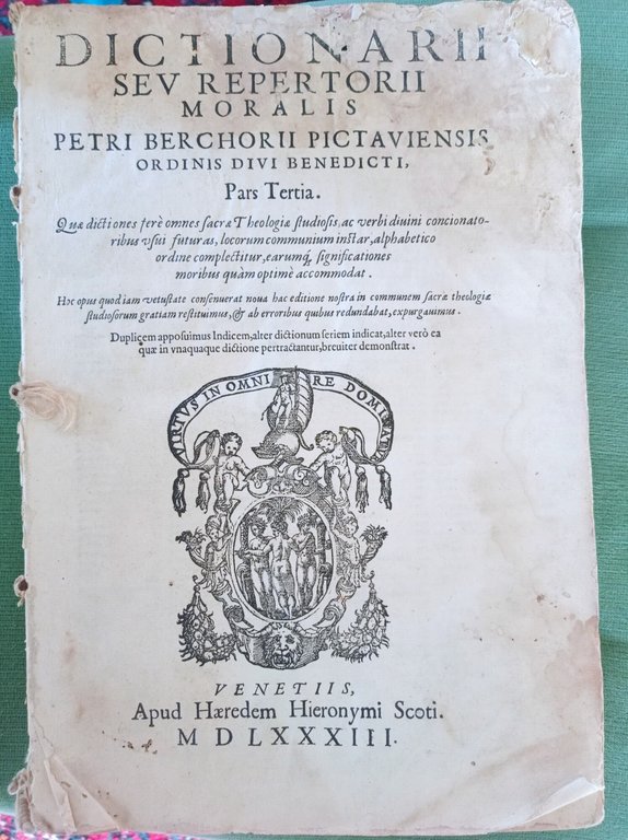 DICTIONARII SEV REPERTORII MORALIS (PARS TERTIA)